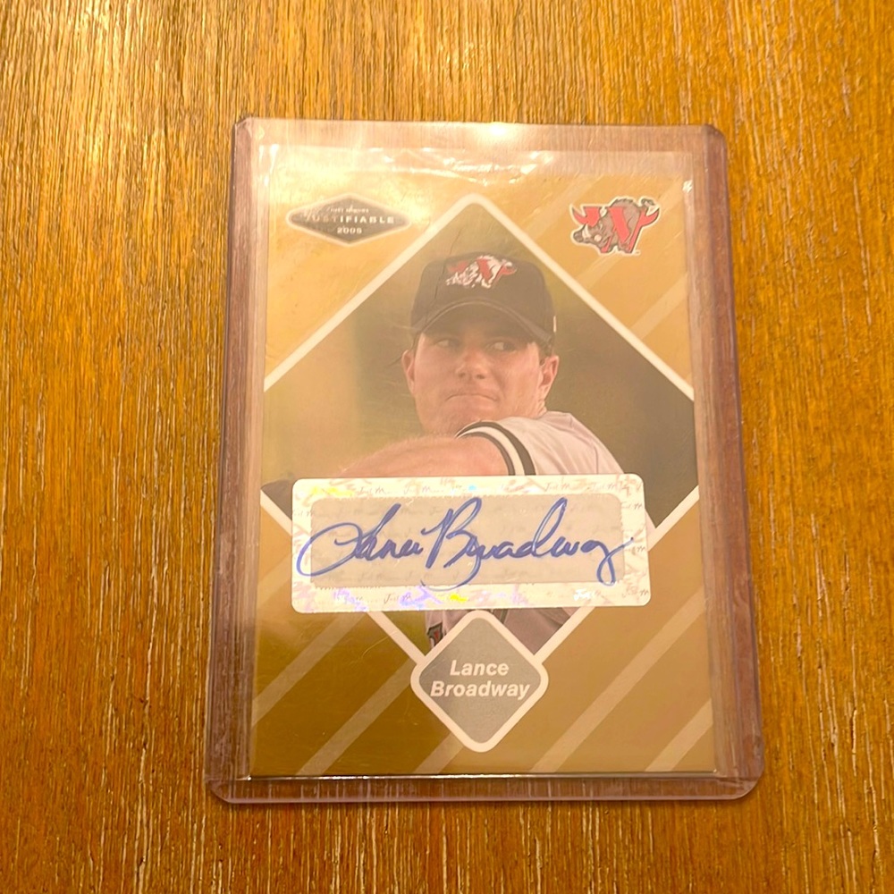 Lance Broadway Just Minors baseball card